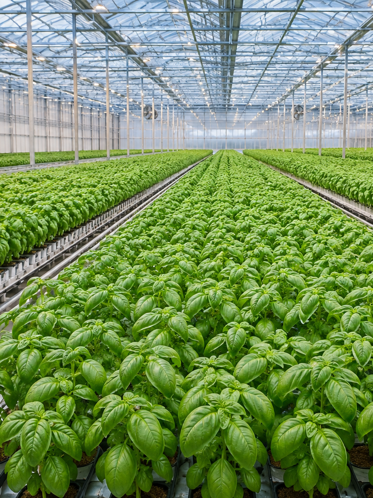 Growing Herbs in Greenhouses - Basil
